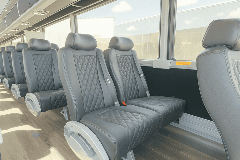 interior of Charter Bus Rental Jonesboro charter bus